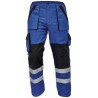 Zimní montérkové kalhoty s reflex.pruhy modr-černé vel.58