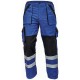 Zimní montérkové kalhoty s reflex.pruhy modr-černé vel.62