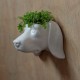 Keramický květináč nástěnný - psí hlava