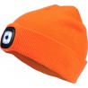 Čepice s LED světlem - nabíjecí, barva - signální oranžová