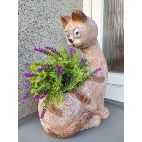 Kočka - obal na květiny solární oči