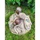 Půlkruh s houbami keramický